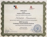 sertificate Romanova Natalia: brhe innovation technology commercialization practicum 